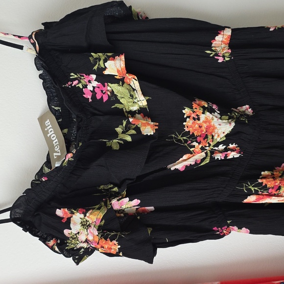 Zenobia Strapless and Black Floral Maxi Dress Duo - Picture 8 of 9